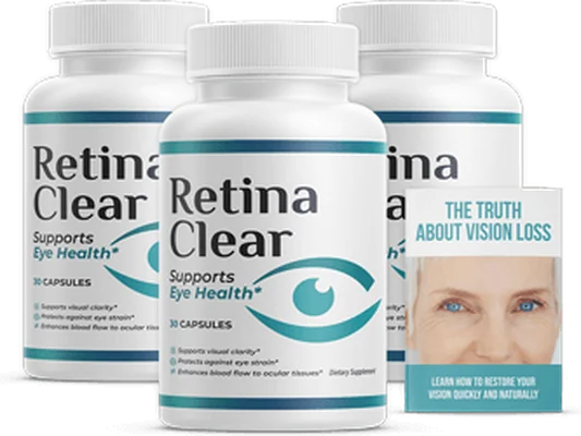 3 bottles of RetinaClear eye-health capsules